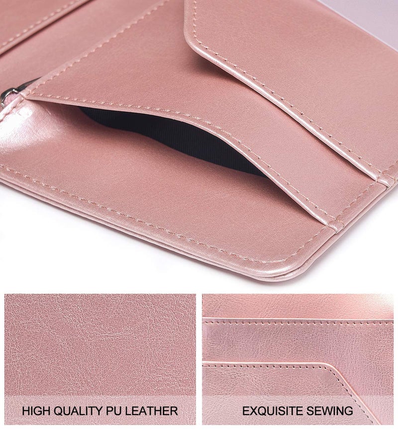HerriaT Server Books for Waitress - Leather Waiter Book Server Wallet with Zipper Pocket, Cute Waitress Book&Waitstaff Organizer with Money Pocket Fit Server Apronï¼ˆClassic Rose Goldï¼‰ - Image 5
